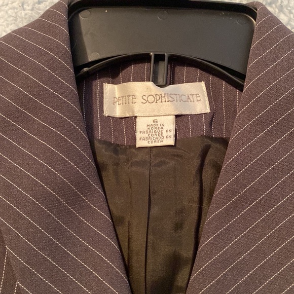 Petite Sophisticate Pin Stripe Pant Suit - Picture 6 of 10